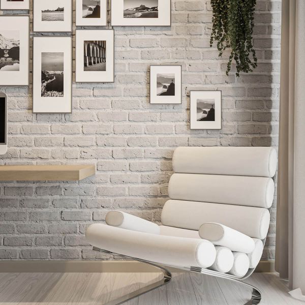 Brique décorative, extérieur / intérieur, blanc, Chester White
