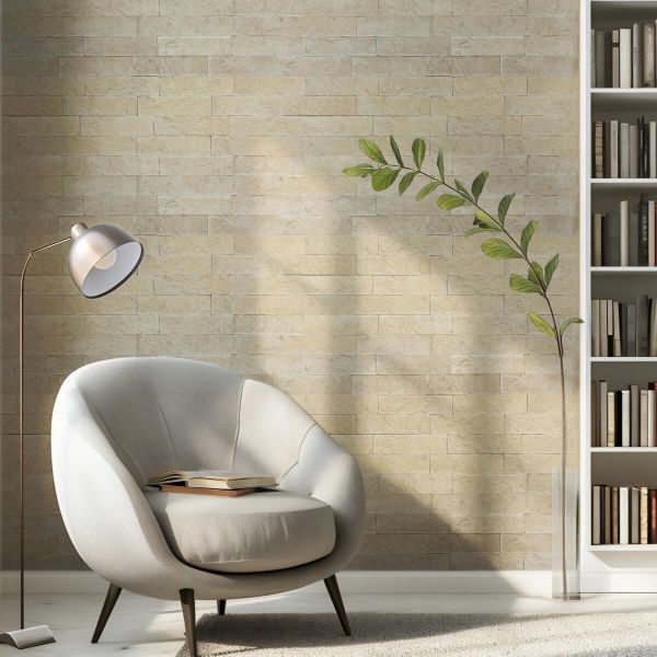 Pierre décorative, extérieur / intérieur, beige, Nomad Cream