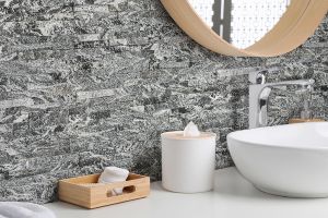 Pierre naturelle en quartzite, extérieur / intérieur, gris, Blue Jeans