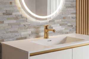 Pierre naturelle en quartzite, extérieur / intérieur, beige, Beige