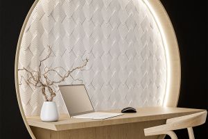Panneau décoratif, intérieur, blanc, 3D Navaro