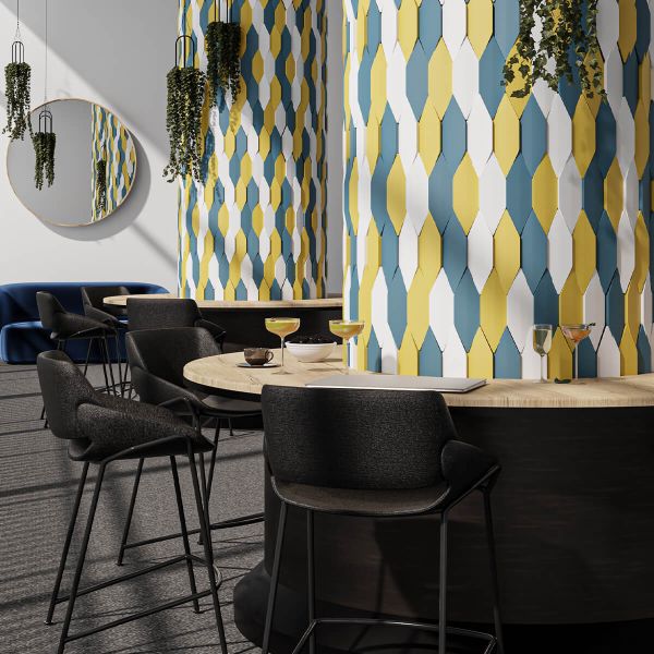 Panneau Décoratif 3D Vektor White