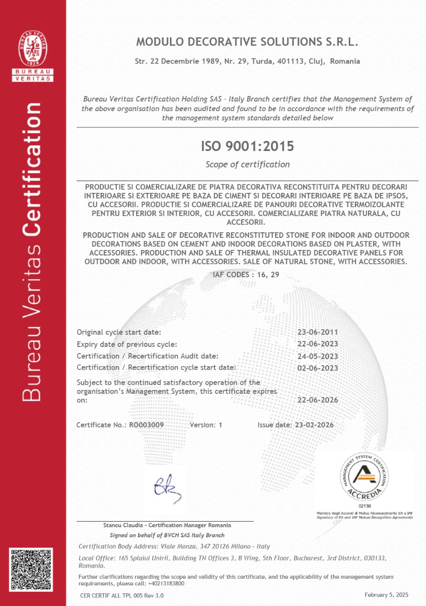 Certificat ISO 9001